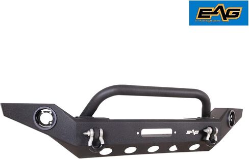 EAG Full Width Front Bumper with Fog Light Hole and Winch Plate Fit for 2020 2021 2022 Gladiator JT in Saudi Arabia