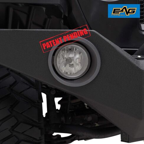 EAG Full Width Front Bumper with Fog Light Hole and Winch Plate Fit for 2020 2021 2022 Gladiator JT in Saudi Arabia