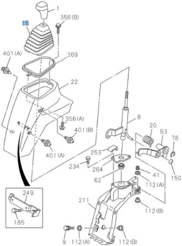 Shift Lever Boot Dust Cover for Isuzu NRR NQR NPR NPR-HD 98-13 in Kuwait