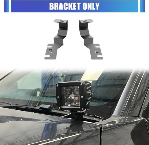 دعامات إضاءة خندق A-Pillar لسيارة Toyota Tacoma 2016-2026 / 2025-2026 4 عداء، دعامات تثبيت إضاءة LED متوافقة مع ملحقات Toyota Tacoma/4Runner (قطعتان) in Kuwait