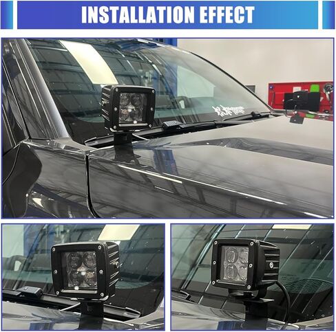 دعامات إضاءة خندق A-Pillar لسيارة Toyota Tacoma 2016-2026 / 2025-2026 4 عداء، دعامات تثبيت إضاءة LED متوافقة مع ملحقات Toyota Tacoma/4Runner (قطعتان) in Kuwait