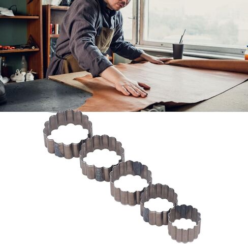 BusoTh Leather Punching Tool, 5PCS Alloy Steel Flower Shape Leather Cutting Die Set with Fine Processing, Leather Cutting Dies Set for DIY Art Handicrafts Layered FabricClay in Saudi Arabia