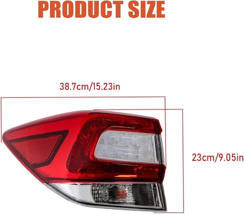 labwork Left Outer Rear Tail Light Replacement for Subaru Crosstrek 2018-2019 Subaru Impreza Hatchback Wagon 2017-2019 Rear Tail Lamp Assembly SU2804109 84201FL03A in Kuwait