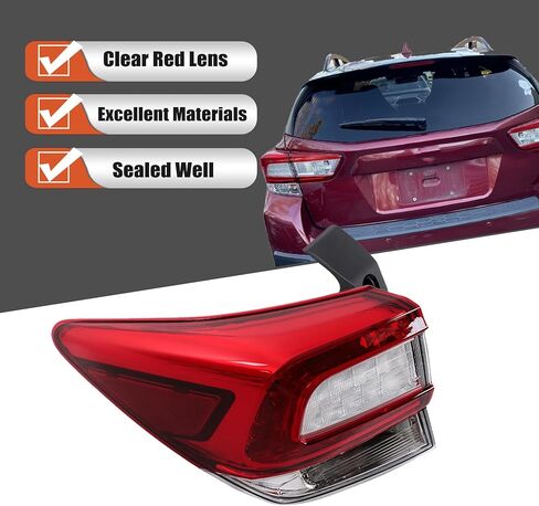 labwork Left Outer Rear Tail Light Replacement for Subaru Crosstrek 2018-2019 Subaru Impreza Hatchback Wagon 2017-2019 Rear Tail Lamp Assembly SU2804109 84201FL03A in Kuwait