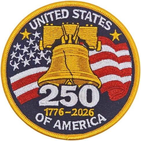 USA 250th Anniversary Commemorative Patch | 1776–2026 Limited Edition 3.75" Round Embroidered Shoulder Patch | America 250 Independence Day Collectible, Patriotic Morale Patch (One Patch) in Saudi Arabia