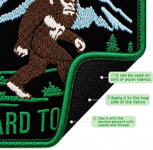 Fathers Day Dad Gifts - Embroidered Iron on Patches for Jackets Backpacks - Funny Bigfoot Sasquatch Appliques Gifts for Father - Decorative Outdoor Hiking Camping Sew on Badges in Saudi Arabia