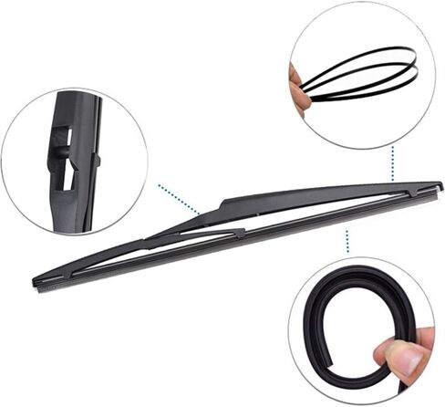 Wiper 14" Rear Wiper Blade Arm Set Kit Compatible with Toyota Land Cruiser J100 1999-2007 Windshield Windscreen Tailgate Window in Saudi Arabia
