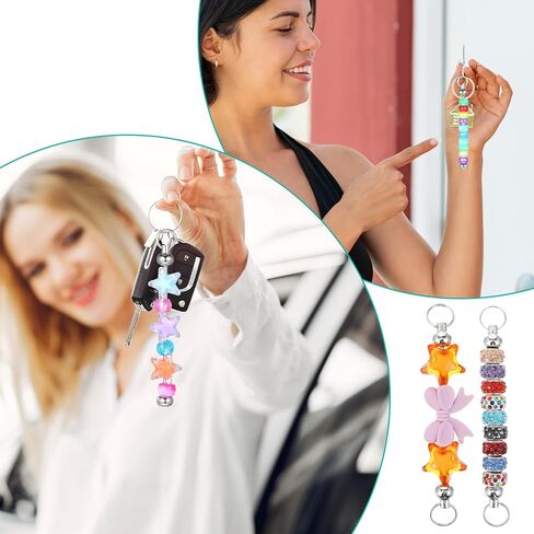 30pcs Keychain Bars for Beads, Keychain Bars for Beads, Detachable Beadable Keychains Bar Key Chain Making Accessories for Craft Project Pendant in Saudi Arabia