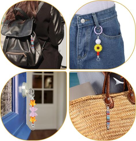 30pcs Keychain Bars for Beads, Keychain Bars for Beads, Detachable Beadable Keychains Bar Key Chain Making Accessories for Craft Project Pendant in Saudi Arabia