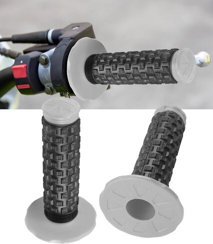 Dirt Bike Grips,Car Accessories Universal 7/8" Motorcycle Grips,Rubber Anti-Slip Throttle Bar Grip,Suitable for CRF50 CRF70 CRF80 XR50 XR100R CRF125 CRF100 CRF150F CRF230F (Gray) in Saudi Arabia