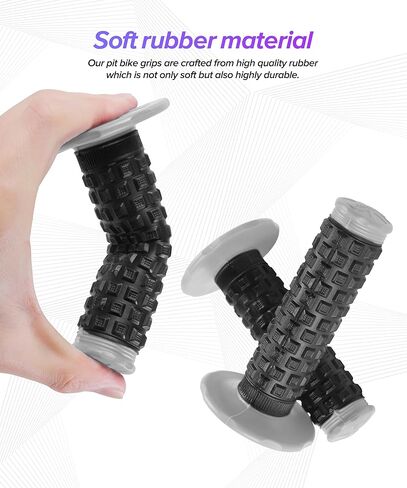 Dirt Bike Grips,Car Accessories Universal 7/8" Motorcycle Grips,Rubber Anti-Slip Throttle Bar Grip,Suitable for CRF50 CRF70 CRF80 XR50 XR100R CRF125 CRF100 CRF150F CRF230F (Gray) in Saudi Arabia