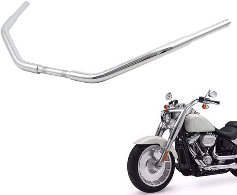 مقود الشاطئ Green-L Chrome مقاس 3.5 بوصة ارتفاع 1 1/4 بوصة مناسب لموديلات Harley XL Softail Dyna in Kuwait