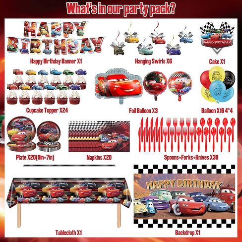 123 PCS Birthday Decorations Set with Banner, Balloons, Tablecloth, Paper Tableware, Hanging Swirl,Backdrop for Adult Celebration Theme Supplies in Saudi Arabia