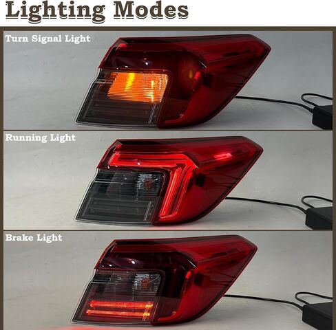 RH LH W/Side Marker Outer Tail light Fit for 2022 2023 2024 Honda Civic Sedan LED Rear Lamp Assembly Right Passenger Side With Bulbs 33500T20A01 HO2805123 in Kuwait