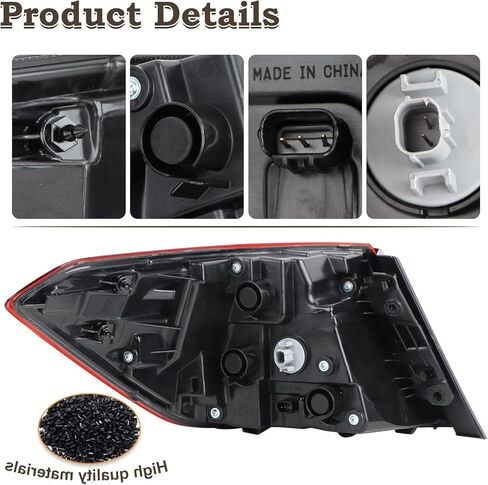 RH LH W/Side Marker Outer Tail light Fit for 2022 2023 2024 Honda Civic Sedan LED Rear Lamp Assembly Right Passenger Side With Bulbs 33500T20A01 HO2805123 in Kuwait