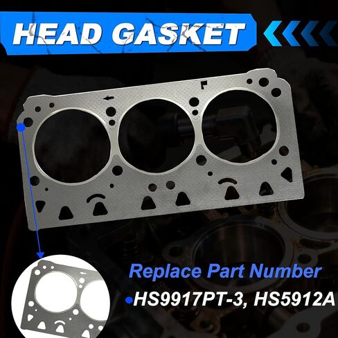 3.8 Full Head Gasket Set w/Cylinder Head Bolt Fit for Buick Chevrolet Pontiac Bonneville Impala Monte Carlo Oldsmobile Regal 3.8L 1996-2004 V6 HS9917PT-3 ES74033 in Saudi Arabia