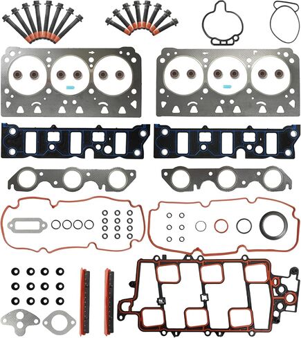 3.8 Full Head Gasket Set w/Cylinder Head Bolt Fit for Buick Chevrolet Pontiac Bonneville Impala Monte Carlo Oldsmobile Regal 3.8L 1996-2004 V6 HS9917PT-3 ES74033 in Saudi Arabia