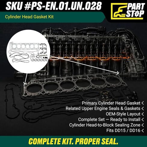 A4720162120 Cylinder Head Gasket Kit Fits Detroit Diesel DD15 DD16 Complete Upper Engine Gasket Set in Saudi Arabia