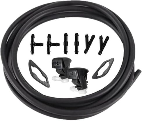Windshield Washer Nozzles Kit compatible with Dodge Dart 2012-2016, Chrysler 200 2015-2017, Chevy Colorado 2015-2022, GMC Canyon, Front Wiper Spray Jet Kit, Replaces 68081370AB in Saudi Arabia