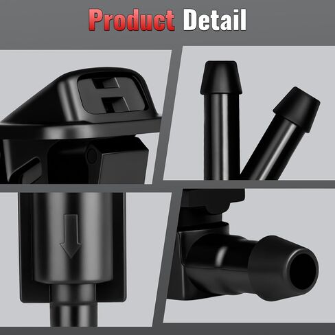 68164356 Windshield Washer Nozzles Kit - Compatible with Jeep Wrangler JK 2013-2017, JL 2018-2024, Gladiator 2019-2021 Windshield Sprayer Nozzles Kit - Replace 68164356AB in Saudi Arabia