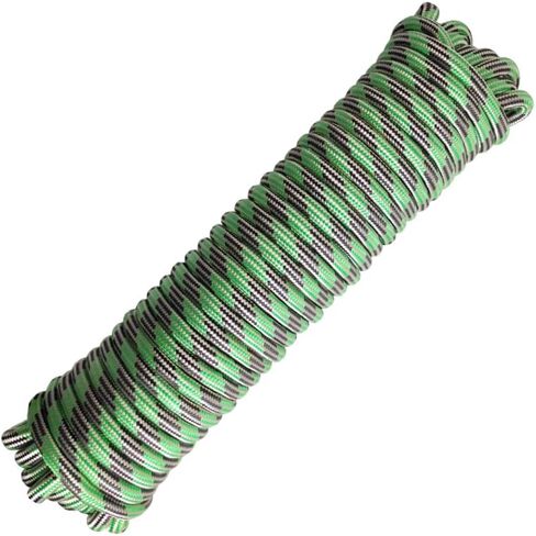Diamond Braided Polypropylene Rope Nylon Rope Mix Thick Heavy Duty Ropes 3/8 inch 60ft High Strength Perfect for Clothesrope Camping Hiking and Other Outdoor Activities Blue in Saudi Arabia
