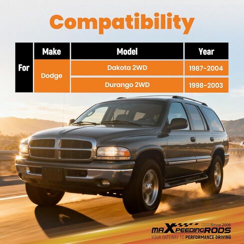طقم تسوية الرفع الأمامي والخلفي 2.5 بوصة من maxpeedingrods لدودج داكوتا 1987-2004 2WD، لدودج دورانجو 1998-2003 2WD in Kuwait