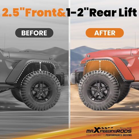 طقم تسوية الرفع الأمامي والخلفي 2.5 بوصة من maxpeedingrods لدودج داكوتا 1987-2004 2WD، لدودج دورانجو 1998-2003 2WD in Kuwait