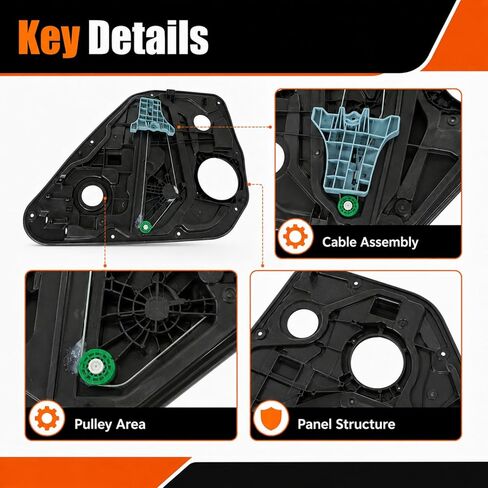 83471-C1000 Rear Left Power Window Regulator Fit for Hyundai Sonata 1.6L 2.0L 2.4L 2014 2015 2016 2017 2018 2019, 83471-C2000 in Kuwait