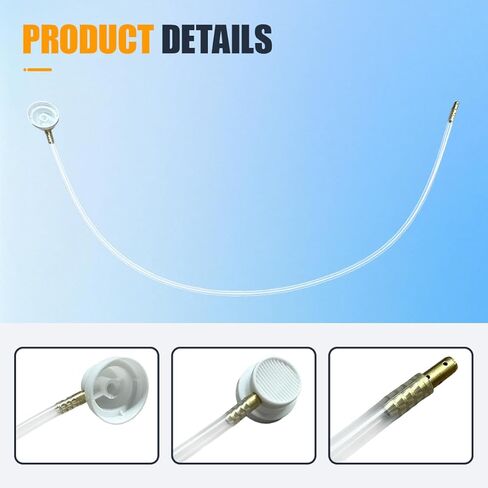 2PCS Car Aerosol Nozzle, 19.69" 360 Degrees Flexible Nozzle Extension Hose, Adjustable Spray Cans Fluid Car Nozzle Film 4.5mm Hose for Male Stem Sprays Cans, for Hard-to-Reach Areas (White) in Saudi Arabia