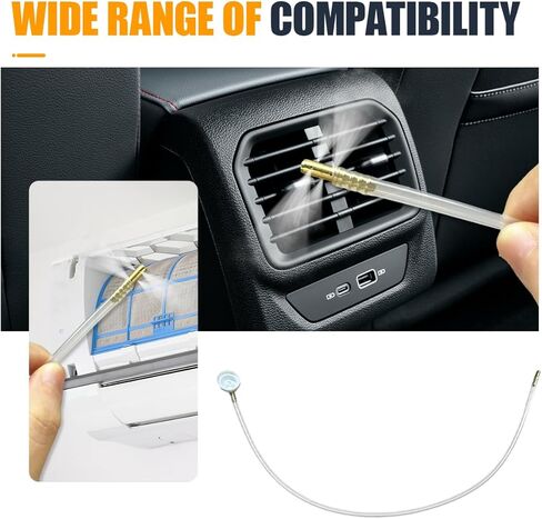 2PCS Car Aerosol Nozzle, 19.69" 360 Degrees Flexible Nozzle Extension Hose, Adjustable Spray Cans Fluid Car Nozzle Film 4.5mm Hose for Male Stem Sprays Cans, for Hard-to-Reach Areas (White) in Saudi Arabia