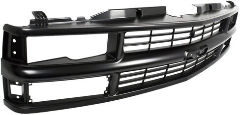 Front Black Grille & Clear Headlight Assembly with Bumper Lamps Compatible with 1994–1998 Chevrolet Silverado C/K 1500 2500 3500, Blazer, Tahoe SUV, Replace GM1200239, 15981092 in Saudi Arabia