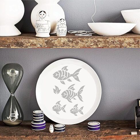 Fish Stencil Reusable Plastic Templates Geometric Fish Craft Paint Template Painting on Wood Wall Canvas Floor Shop Sign in Saudi Arabia