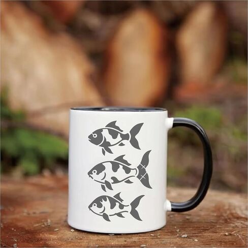 Fish Stencil Reusable Plastic Templates Geometric Fish Craft Paint Template Painting on Wood Wall Canvas Floor Shop Sign in Saudi Arabia