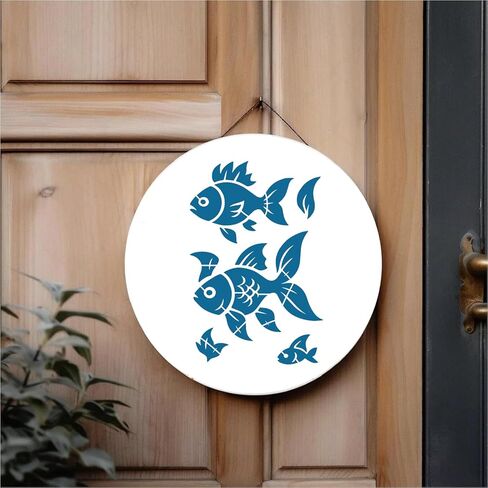 Fish Stencil Reusable Plastic Templates Geometric Fish Craft Paint Template Painting on Wood Wall Canvas Floor Shop Sign in Saudi Arabia