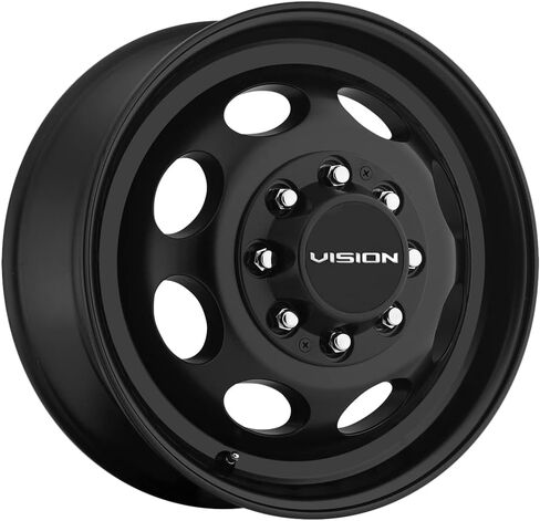 Vision 181 Hauler أمامي مزدوج 19.5x6.75 8x170 حافة عجلة سوداء غير لامعة مقاس 19 بوصة in Kuwait