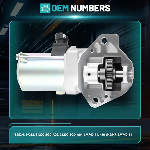 محرك بدء التشغيل 19252 مناسب لسيارة Honda Accord 2013-2017، Crosstour 2013-2015، لـ Acura RLX 2014-2017 3.5L مشغلات استبدال السيارات #19252N، 31200-5G0-A04، 31200-5G0-A02 in Kuwait