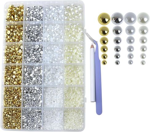 Bedazzle Kit with Rhinestones for Crafting, 28 Colors, 36000 Pieces, 3mm Flat Back Resin Gems, Bling Rhinestone Kits with B7000 Glue, Tweezers and Wax Pen for DIY Diamond Art, Phone, Clothing, Nail in Saudi Arabia