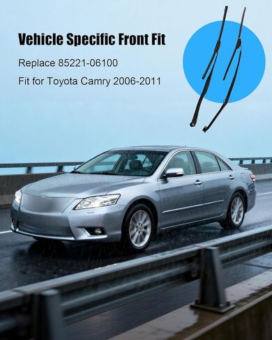 Front Windshield Wiper Arms Pair Set Kit Fit for Toyota Camry 2006-2011 Replace 85221-06100 in Kuwait