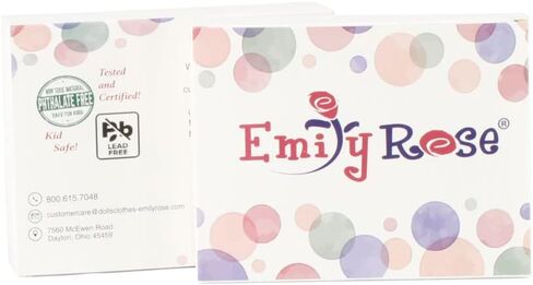 Emily Rose 18 Inch Doll Clothes Coral Polka Dot Pajamas PJs Gift Set, with Bunny Slippers! | Gift Boxed! | USA Brand | Compatible with American Girl Dolls - Doll NOT Included in Kuwait