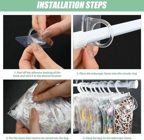 12 Pack Clear Doll Clothes Storage Bags with Hanging Rod & Hooks, PVC Transparent Doll Clothes and Accessories Organizer, Compatible with 15/17cm Dress Up, Space-Saving Wardrobe in Saudi Arabia