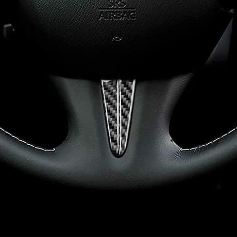 winterwell Car Interior Carbon Fiber Steering Wheel Bottom Cover Trim Compatible with Infiniti Q50 2014-2020 in Saudi Arabia