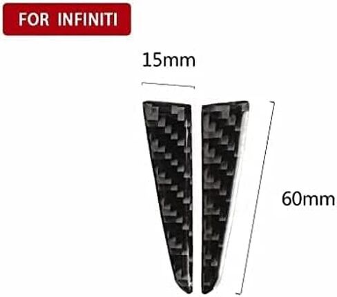 winterwell Car Interior Carbon Fiber Steering Wheel Bottom Cover Trim Compatible with Infiniti Q50 2014-2020 in Saudi Arabia