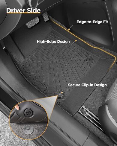 سجادات أرضية مناسبة لجميع الأحوال الجوية لسيارة Chevy Cruze 2011 2012 2013 2014 2015، بطانات TPE مقاومة للماء غير قابلة للانزلاق تناسب الصف الأمامي والخلفي، ملحقات السيارة شديدة التحمل in Kuwait