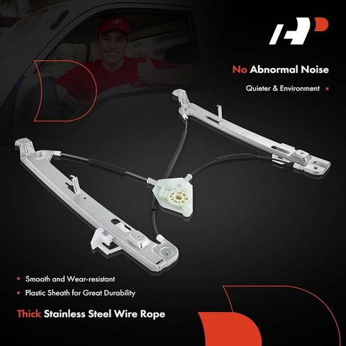 A-Premium Manual Window Regulator Front Driver Side Compatible with Jeep Patriot 2008-2017 Sport Utility, Replace# 68025467AA in Kuwait
