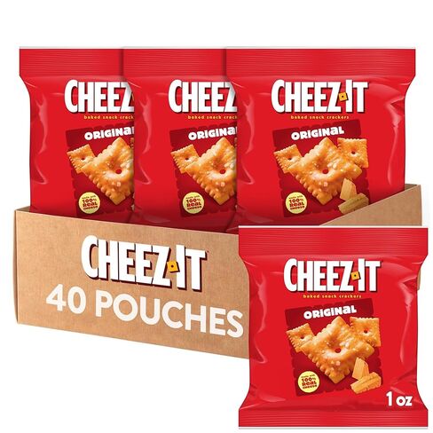 Cheez-It Cheese Crackers, Baked Snack Crackers, Lunch Snacks, Original (40 Packs) in Kuwait