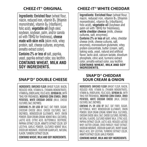 Cheez-It Cheese Crackers, Baked Snack Crackers, Lunch Snacks, Variety Pack (42 Packs) in Kuwait