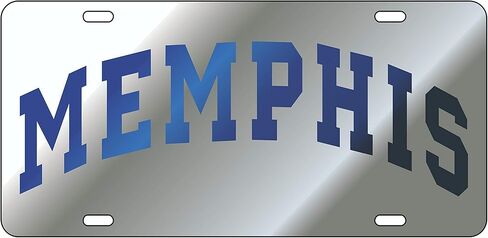 UNIVERSITY OF MEMPHIS TIGERS Mirrored License Plate Tag in Kuwait