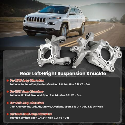Rear Suspension Knuckle Spindle Left Right Compatible with Jeep Cherokee 2014-2018 2.4L L4/3.2L V6 Latitude/Limited/Sport/Overland,Suspension steering knuckle Replace 5090072AE 5090073AE in Saudi Arabia