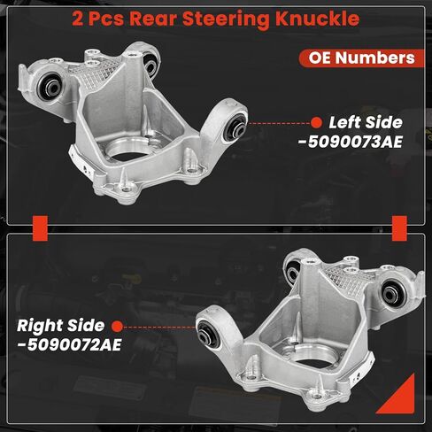 Rear Suspension Knuckle Spindle Left Right Compatible with Jeep Cherokee 2014-2018 2.4L L4/3.2L V6 Latitude/Limited/Sport/Overland,Suspension steering knuckle Replace 5090072AE 5090073AE in Saudi Arabia
