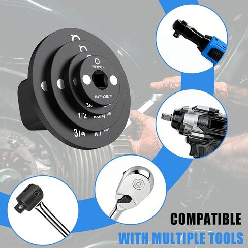 VEXPLO Low Profile Impact Socket Adapter Set for Tight Spaces, Magnetic Design Drive Ratchet Adapter Set 3/8" to 1/2", 1/4" to 3/8", 1/2" to 3/4", 3/4" to 1", 4PCS in Saudi Arabia